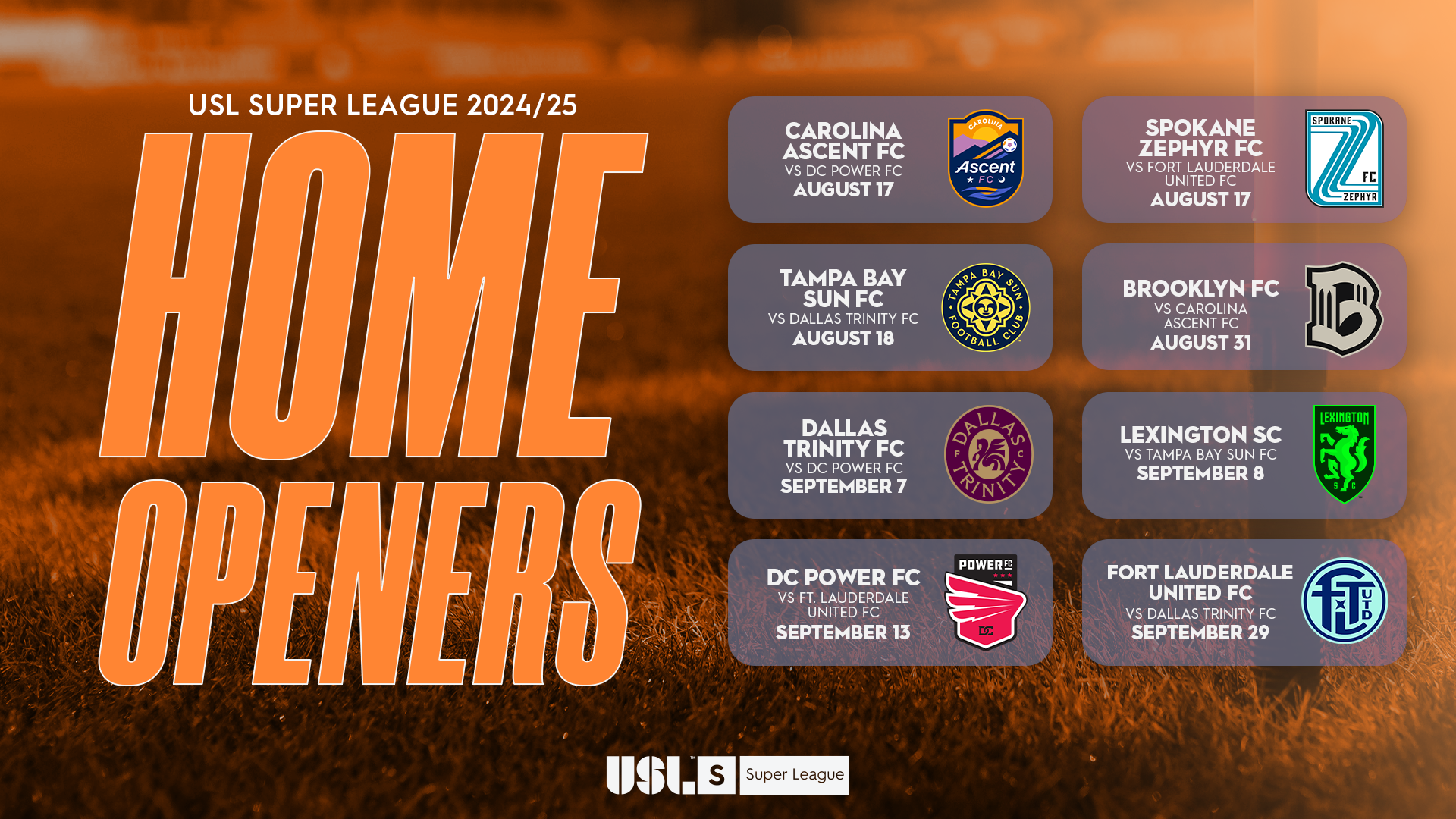 USL Super League Unveils Home Openers for Inaugural Season featured image